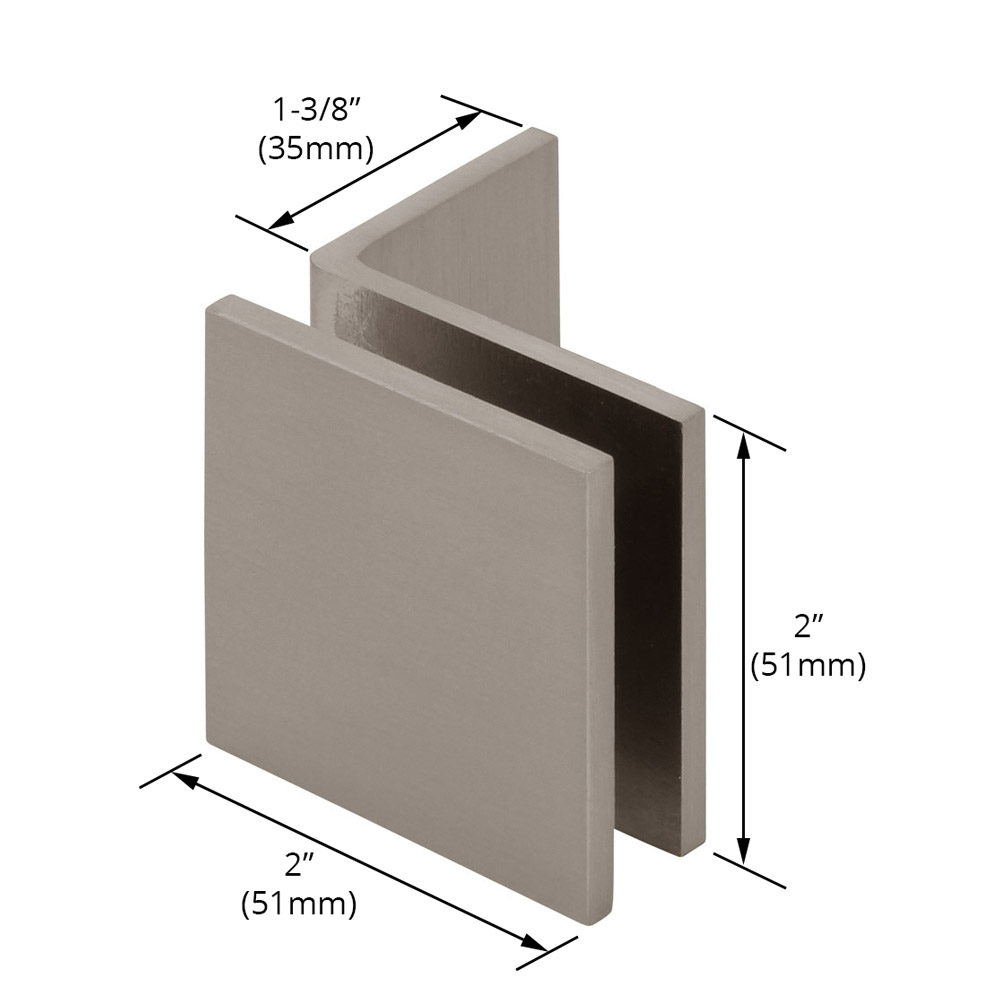 Square Fixed Panel Clamp with Small Leg