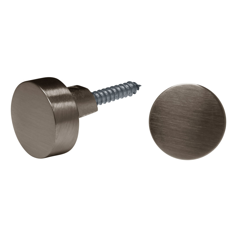 Brushed Nickel 3/4" Round Mirror Clips For 1/4" (6mm) Mirrors Dulles